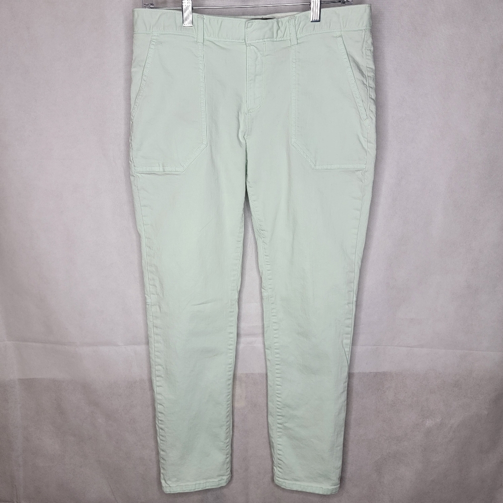 Banana Republic Sloan Jeans Light Green Ankle Straight Slim Leg Stretch 6